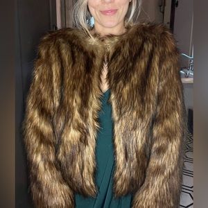 Brown Faux Fur Jacket